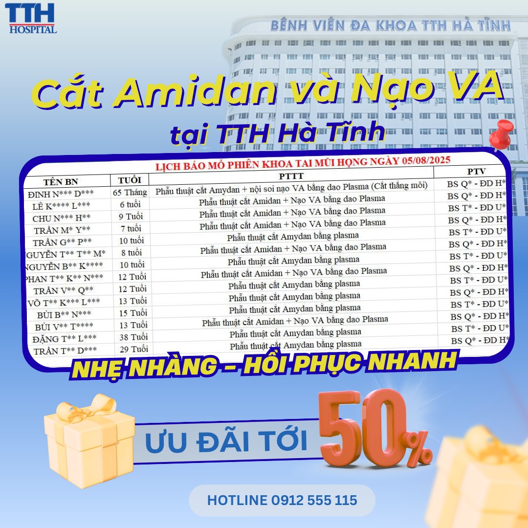 MỚI NGÀY ĐẦU THÁNG 8 THÔI MÀ… LỊCH MỔ AMIDAN TẠI KHOA TAI MŨI HỌNG ĐÃ “SƯƠNG SƯƠNG” NHƯ THẾ NÀY RỒI!