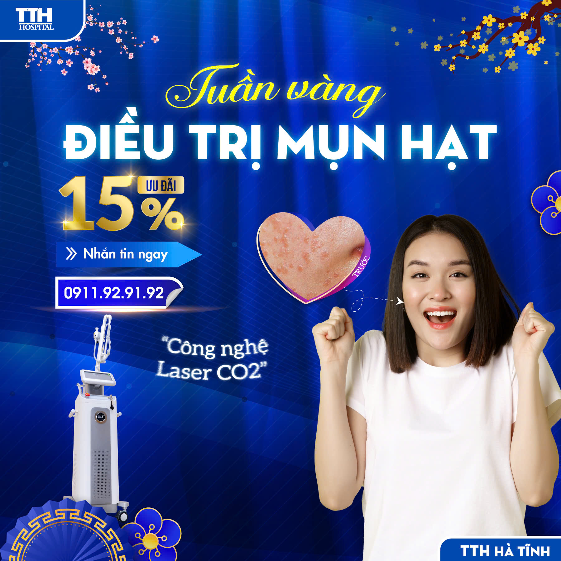 TUẦN VÀNG ĐIỀU TRỊ MỤN HẠT - TỰ TIN ĐÓN TẾT