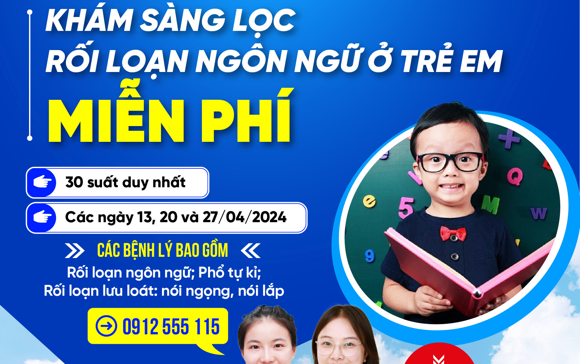 KHÁM SÀNG LỌC RỐI LOẠN NGÔN NGỮ Ở TRẺ EM MIỄN PHÍ